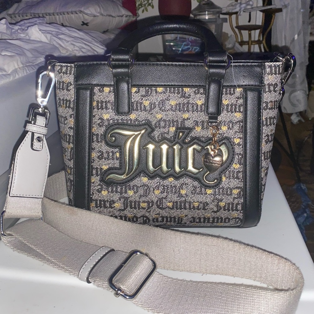 Juicy Couture Black and Gray Satchel Bag